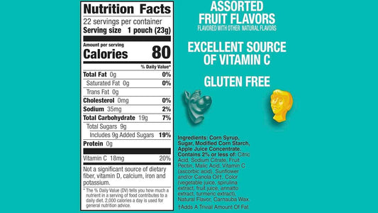 Scooby-Doo Fruit Flavored Snacks Gluten Free 22 Pouch Better For You Kids Snack with Vitamin C