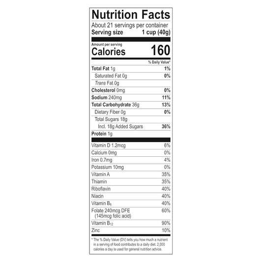 gluten-free sweetened rice crisp base suitable for wheat-avoidant diets