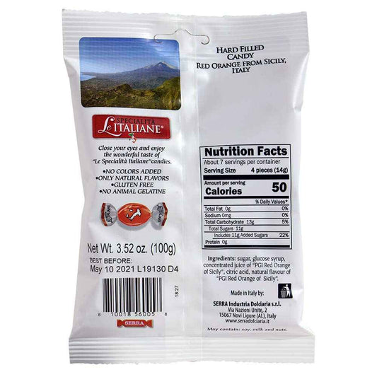 Serra Le Italiane Red Orange Candy – Clean-Ingredient Vegan and Gluten-Free Treat for Your Self-Care Nightly Wind-Down Ritual