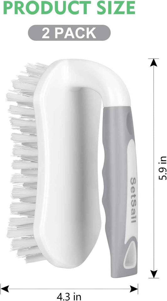 SetSail Scrub Brush – Non-Slip TPR Grip Brush Safe for Wet Hands in Shower and Tub