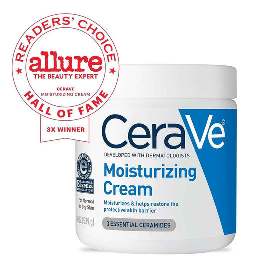 CeraVe Moisturizing Cream – Daily Hydration Ritual for Sensitive Skin, Post-Shower Face and Body Cream