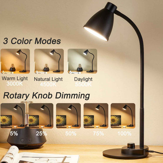 BOHON Eye-Caring LED Reading Lamp – Flicker-Free 3000K-5500K Light for Bedtime Wind-Down and Eye Relief
