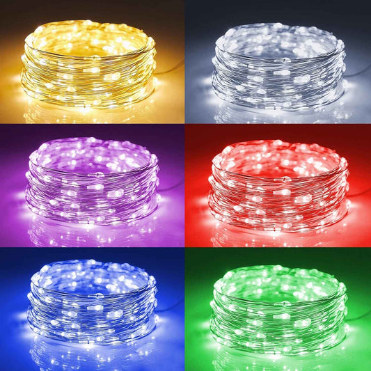 WATERGLIDE Waterproof Fairy Lights – 7 ft IPX7 String Lights for Patio Tables and Outdoor Dinner Parties, Warm White