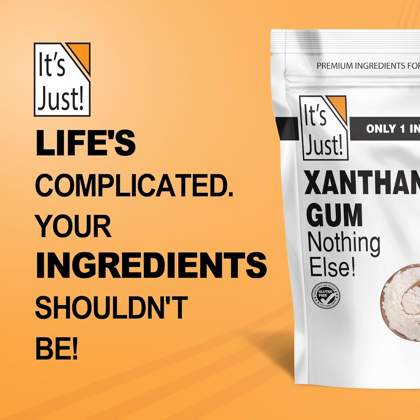 It's Just - Xanthan Gum for Family Baking Days, Kid-Safe Gluten-Free Cookie and Bread Binder