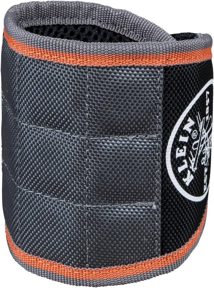 Klein Tools 55895 Magnetic Wristband for Electricians – Hold Screws, Wire Nuts and Bits While Working Overhead