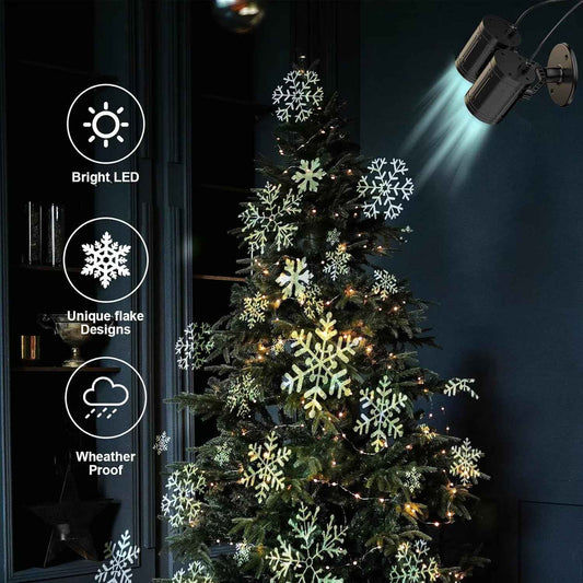 LUMINOUS Winters Night Snowflake Projector – Cozy Housewarming Gift for Her, Festive Holiday Yard Decoration