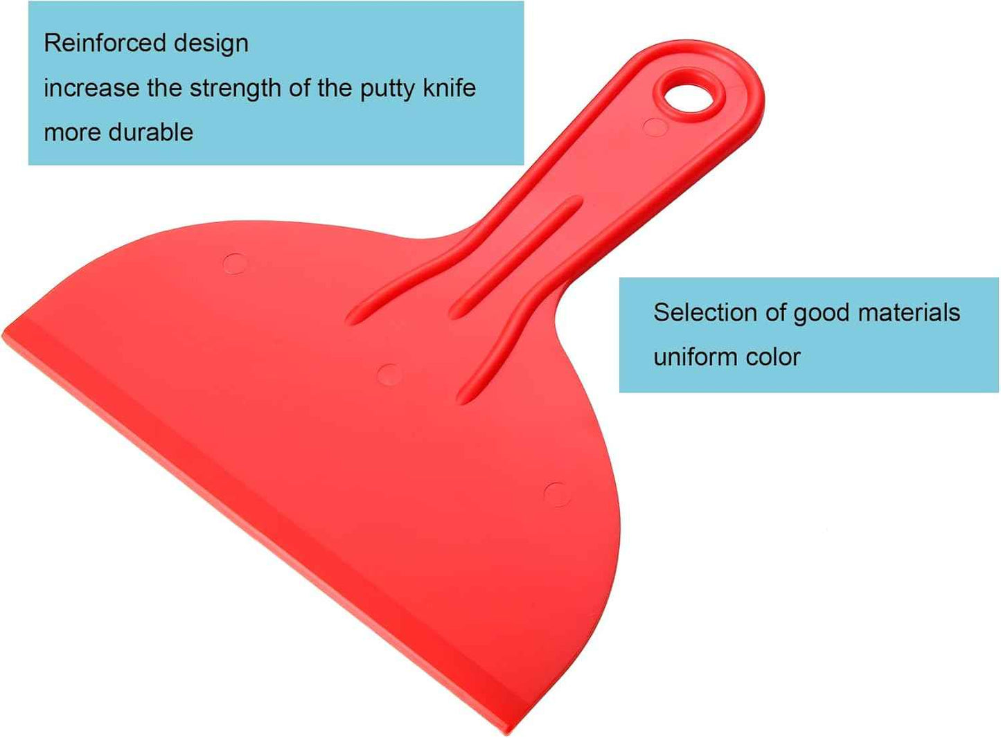 3-Piece Plastic Putty Knife Set – Streamlined Spackling and Spreading Tools for Intentional Living Spaces