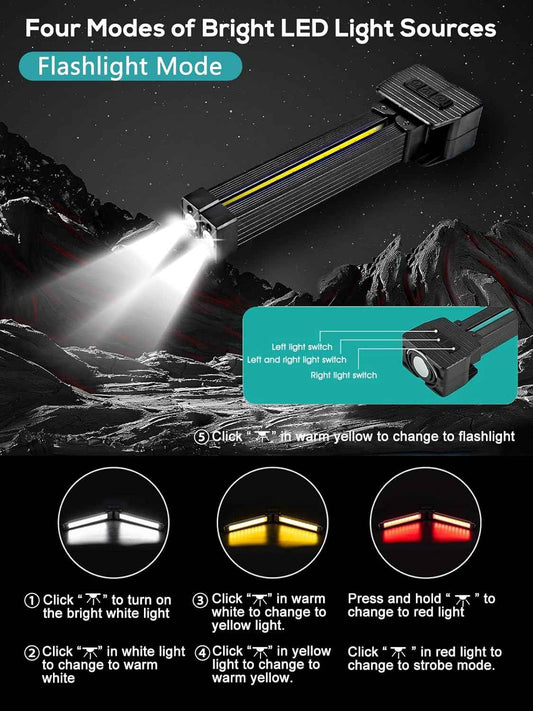 LumeGrip Pro – Emergency Flashlight for Power Outages, Rechargeable Lantern with Flashing and Red Mode