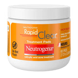 Neutrogena Rapid Clear Acne Treatment Pads – Bedtime Self-Care Ritual for Clearer Mornings, 60 Pads
