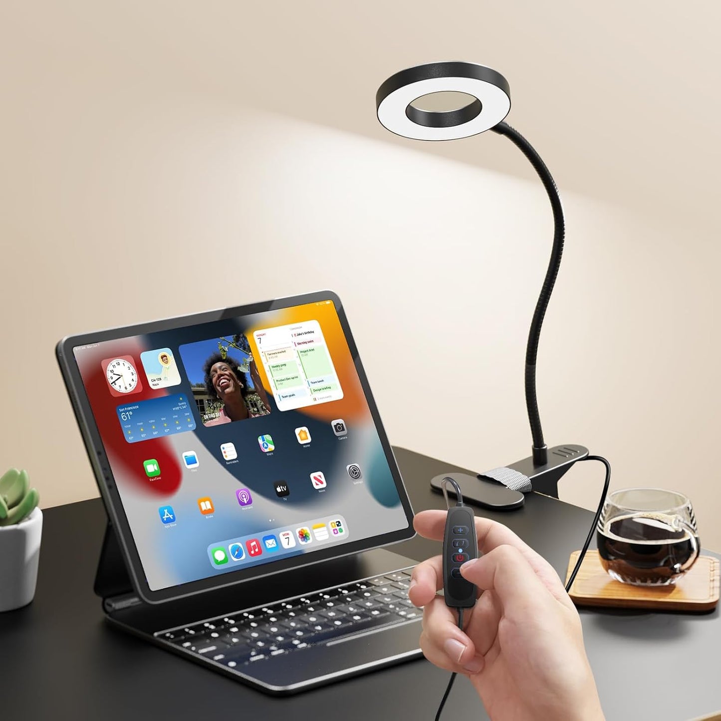 Minimalist LED Desk Lamp – Clean-Lined Clip-On Light for Clutter-Free Workstations, USB Powered