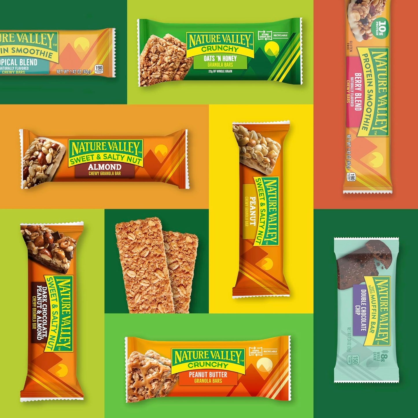 Nature Valley Protein Smoothie Chewy Bars – Berry Blend Snack for Mindful Wellness Routines