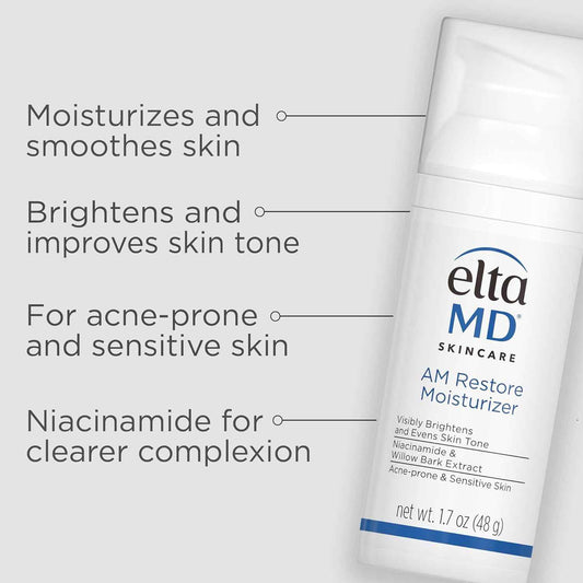 EltaMD AM Restore Face Moisturizer – Clean, Fragrance-Free Essential for Minimal Routines