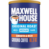 Maxwell House Original Roast Ground Coffee – Home Office Focus Brew, 10.3 oz Canister for Daily Drip Brewing