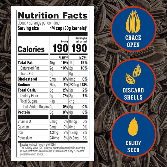 DAVID Jumbo Sunflower Seeds Original 16 oz – 2g Fiber Roasted Snack for Balanced Lifestyle and Gym Bag Fuel