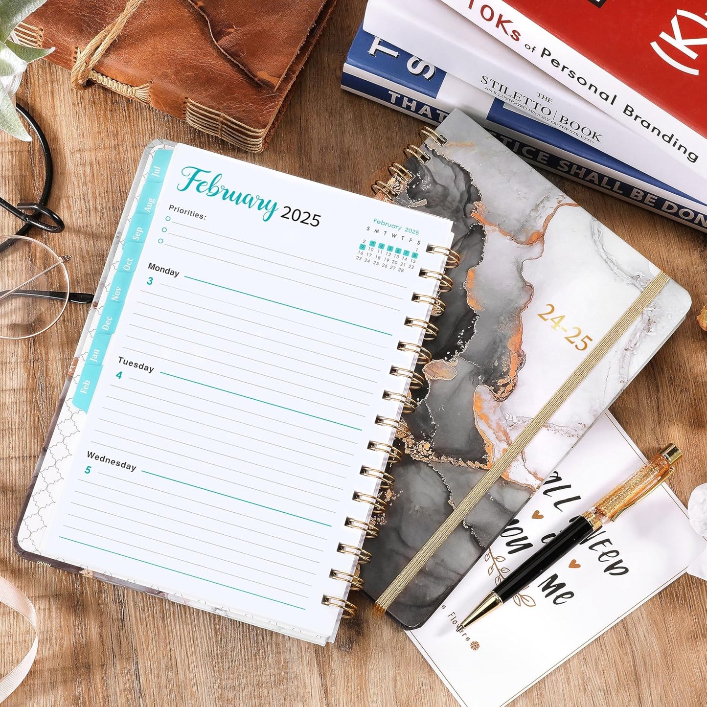 PAPERIAN 2024 Planner – Morning Routine Journal for Bedside Nightstand, Weekly Self-Care Tracker