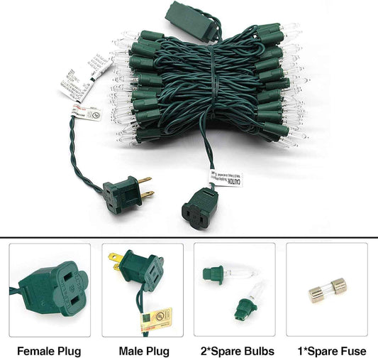 Brightever 100 LED Warm White String Lights – UL 588 Certified Flameless Holiday Lighting Safe for Kids, Pets & Bedrooms