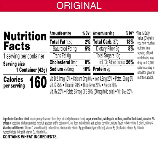 Kellogg's Froot Loops Cereal Cups – Lunchbox Snack for Kids, 12 Single-Serve 1.5oz Cups