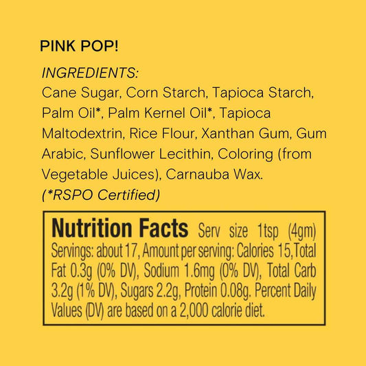 Pink Pop! Natural Nonpareils Sprinkles by Supernatural – Lunchbox Treats for Kids, Dye-Free Cupcake Topping