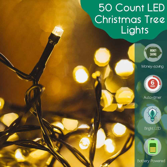 Brightever Battery LED String Lights – Flameless Night Light for Bedside and Hallways