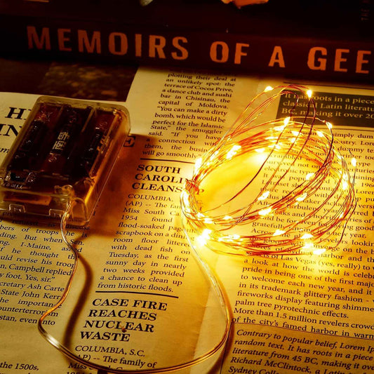 Aurora Glow Battery Fairy Lights – Thoughtful Housewarming Gift for Her, Warm White Twinkle String Lights with Timer