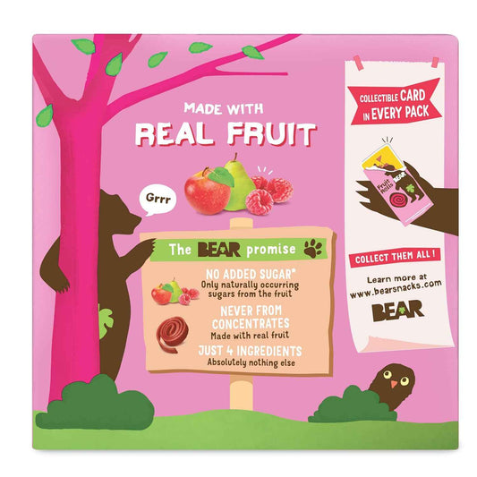 Bear Yoyo Fruit Rolls Raspberry – Simple Ingredient Snack for Minimalist Pantries