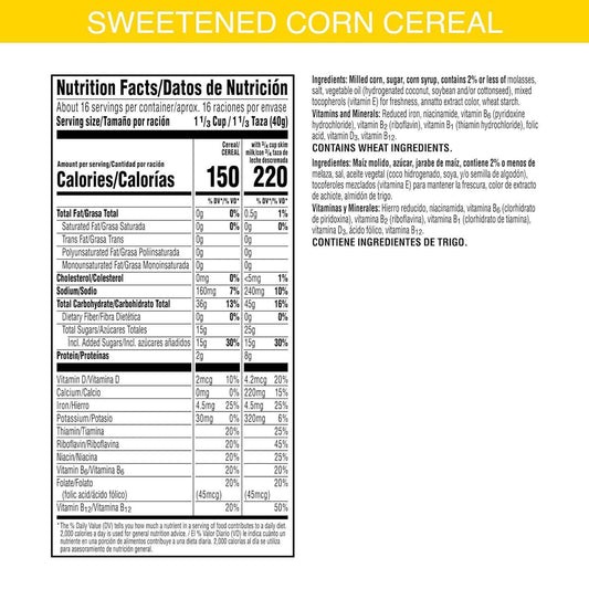Kellogg's Corn Pops Cereal – Kids' Lunchbox Snack and Quick Breakfast, Giant 22.6 oz Box