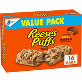 Reese's Puffs Cereal Bars – Heat-Stable Travel Snack for Road Trips and Car Rides, 16 ct Peanut Butter