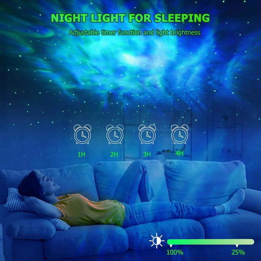 Star Projector with Timer and Music Sync – Thoughtful Housewarming and Holiday Gift for Couples, Teens, and Grandkids, Aurora Borealis Light