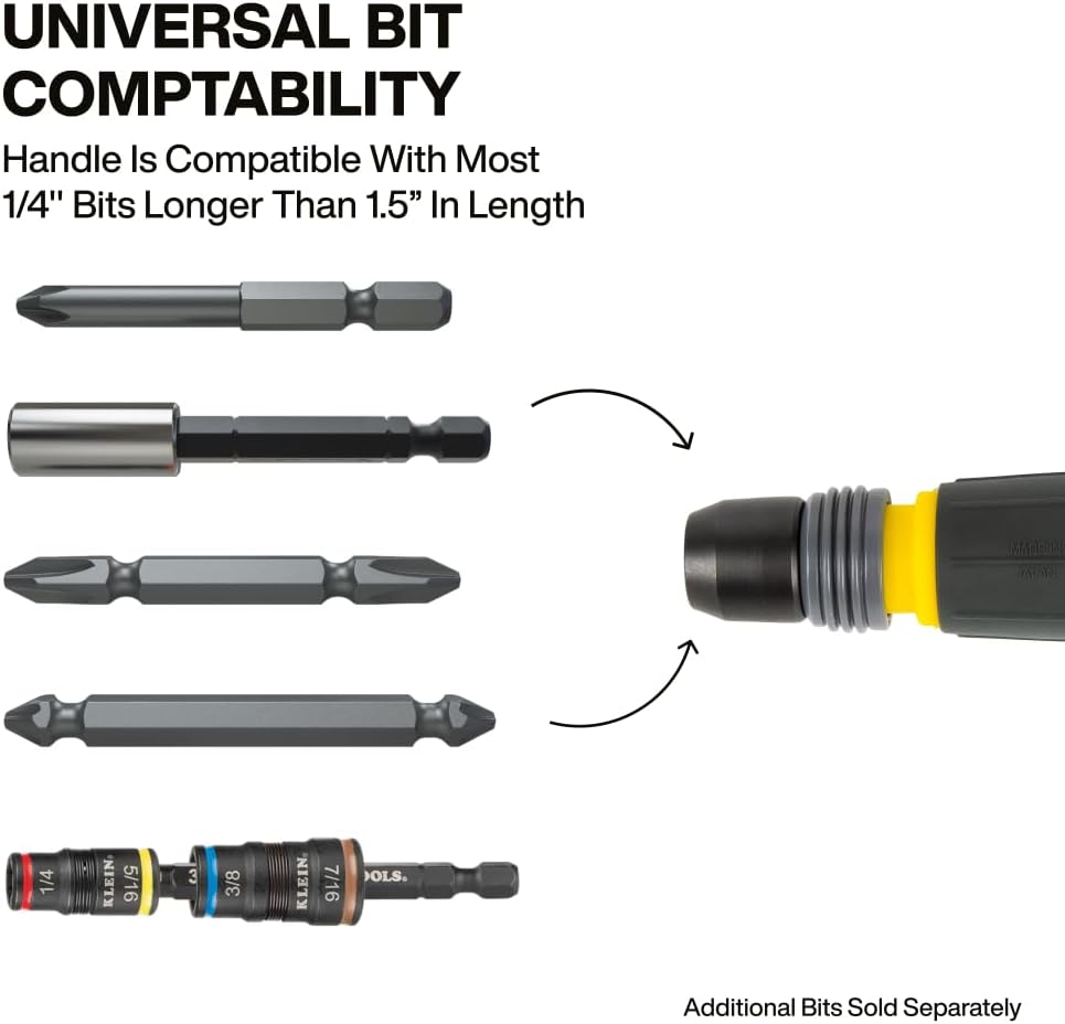 removable double-ended shaft with #2 phillips on one end and 6 mm slotted on the other