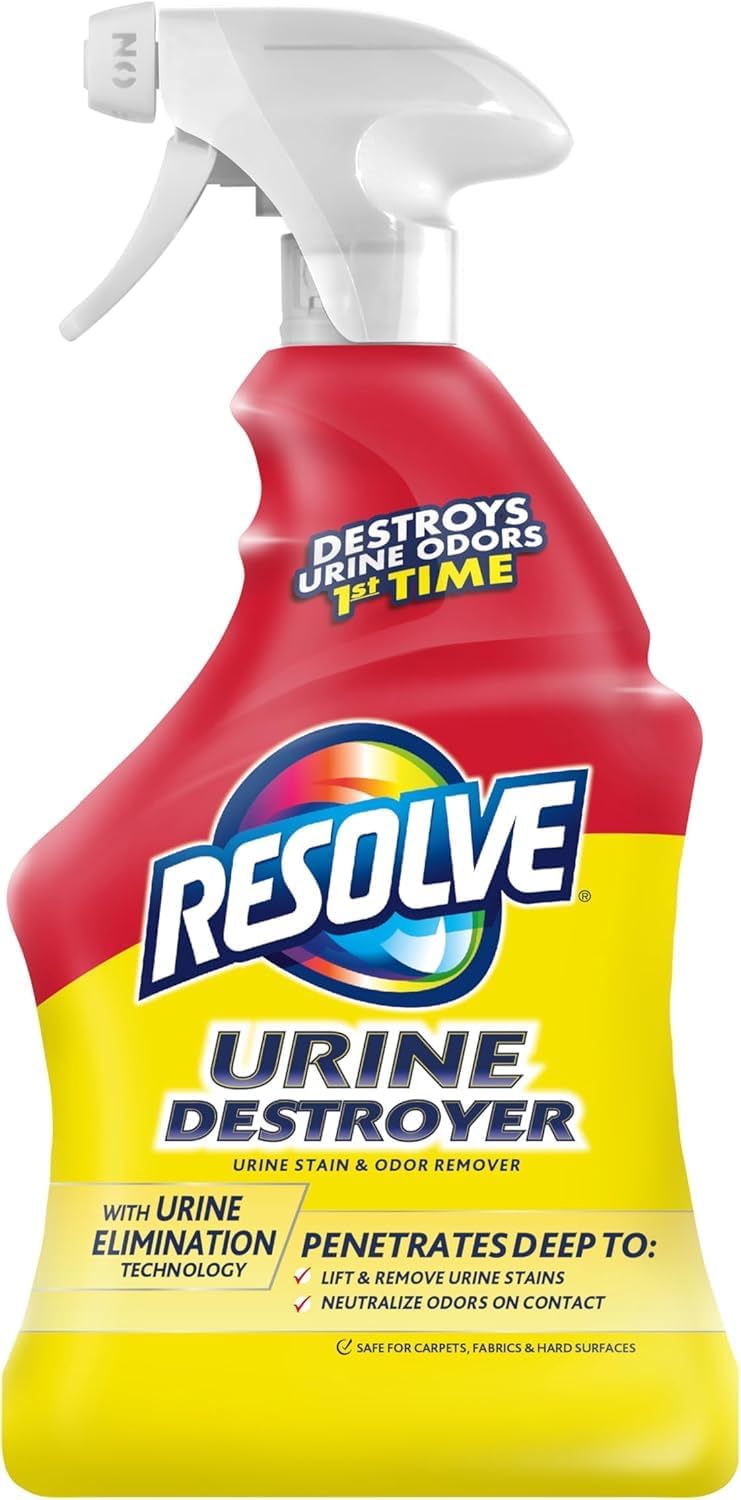 Resolve Urine Destroyer Spray – Holiday Gift for Puppy and Kitten Owners During Potty Training, 32 Fl Oz