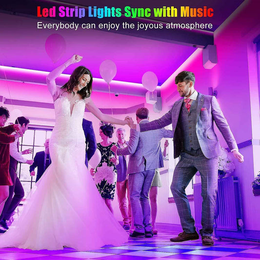 Keepsmile LED Strip Lights for Bedroom & Living Room – RGB Color Changing Ambient Decor with Bluetooth App and Remote