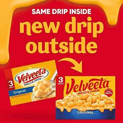 Velveeta Shells and Cheese Original – 10 Minute Late Night Study Fuel for College Students, 3 Box Pack, 12 oz Each