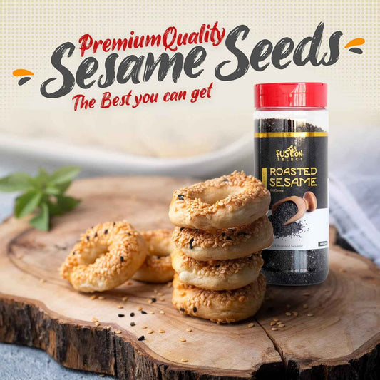 Fusion Select Toasted Black Sesame Seeds - No-Cook Pantry Shortcut for Quick Lunch Prep