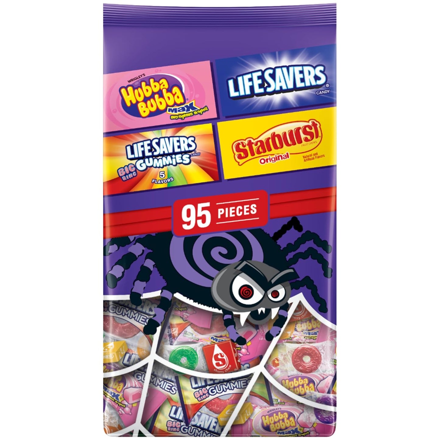 SKITTLES Assorted Candy Bulk Variety – Christmas Stocking Stuffer & Easter Basket Gift Pack, 95 Piece Count