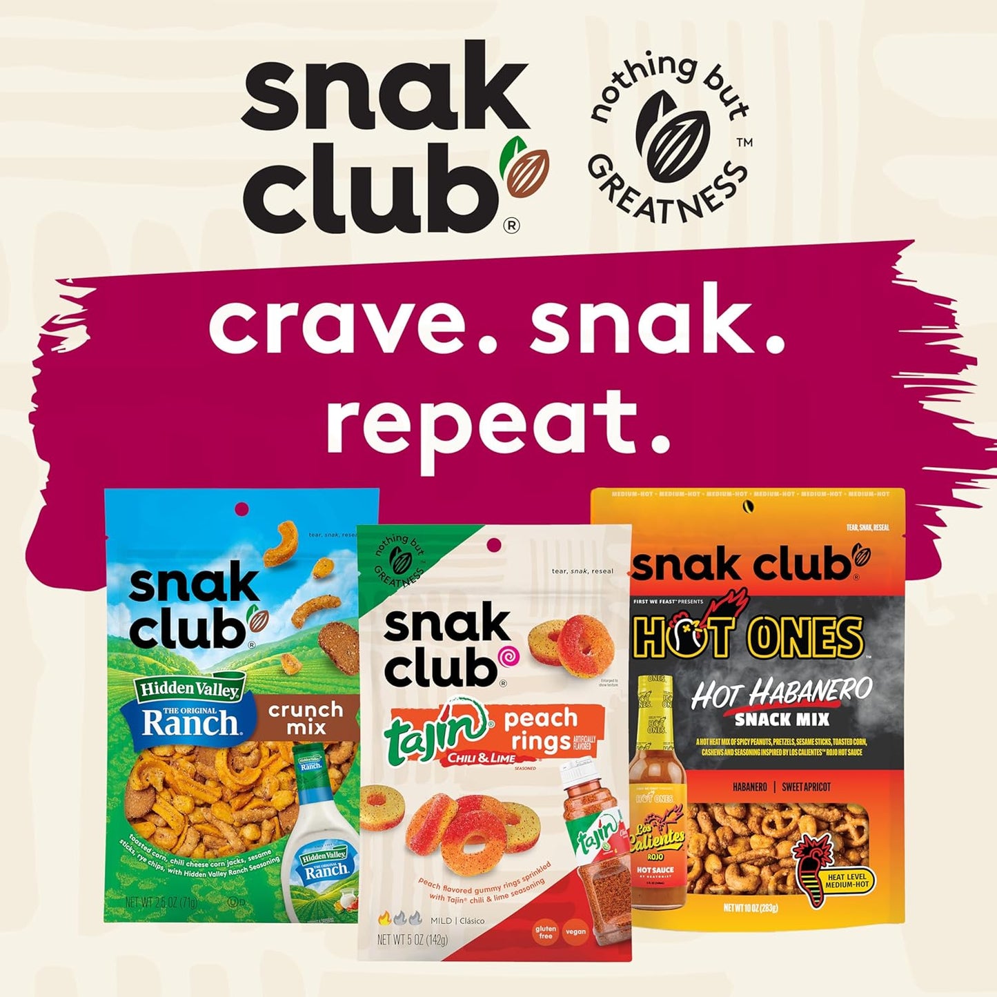 Snak Club Sweet & Salty Trail Mix, Family Size – Hiking Trail Snack for Active Adults, Resealable 14 oz Pouch