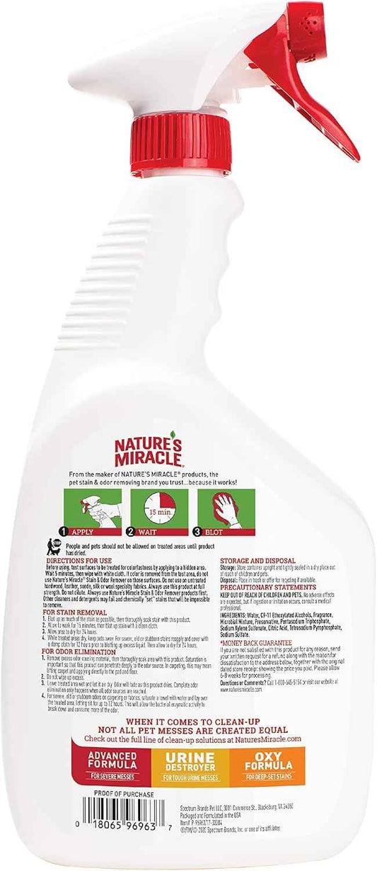 Nature’s Miracle Stain and Odor Remover Dog, 32 Ounces – Aromatherapy-Friendly Odor Remover for Yoga and Reading Rooms