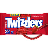 TWIZZLERS Twists Strawberry Candy Bag – Playroom Treat for Kids and Parents, 16 oz Resealable Pack