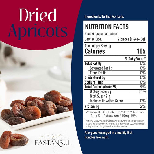 Eastanbul Turkish Apricots No Sugar Added – Calm Afternoon Treat for Tea Rituals and Self-Care Mornings