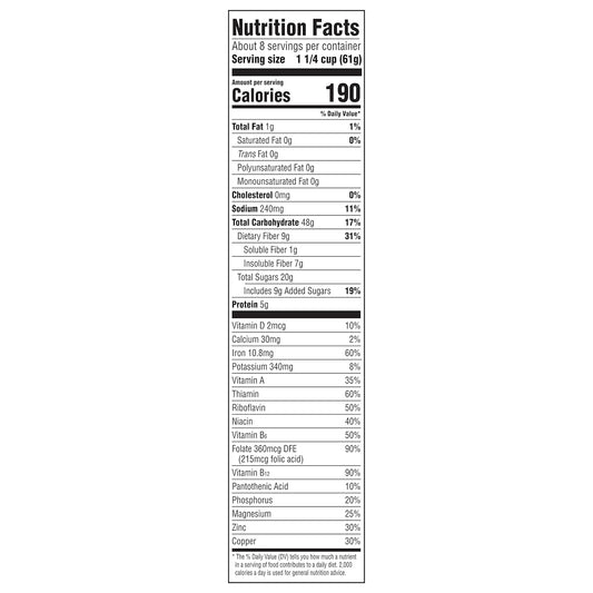 sun-maid raisins baked in for natural sweetness and chewy texture contrast