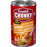 Campbell's Chunky Chicken Rice Soup – Comforting Mindful Lunch with 13g Protein for Wellness Routines, 18.8 Oz Can