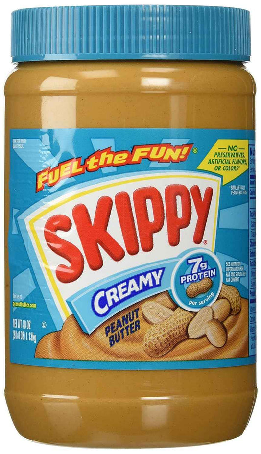 SKIPPY Creamy Peanut Butter, 40 Ounce – Clean-Ingredient Spread for Meal Prep and High-Protein Snacking