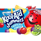 Kool-Aid Jammers Tropical Punch Drink Pouches – School Lunchbox Beverage for Kids, 6 fl oz Easy-Open Packs