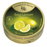 Cavendish & Harvey Sour Lemon Hard Candy Drops – Housewarming Gift for New Neighbors, Premium 5.3 oz Tin