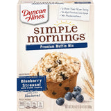 Duncan Hines Simple Mornings Blueberry Streusel Premium Muffin Mix – Make-Ahead Muffins for Efficient Office Break Room Snacking