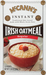 McCann's Instant Irish Oatmeal — Office Desk Breakfast Packets, 3-Minute Hot Water Prep
