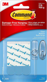 Command Clear Replacement Strips for Intentional Home Design, Invisible Hook Refresh