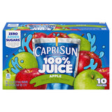 Capri Sun No Added Sugar Apple Juice Pouches – Clean-Label Beverage for Wellness-Minded Families, 10 Count 6 fl oz