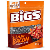 BIGS Sizzlin' Bacon Sunflower Seeds — Travel Friendly Snack for Road Trips and Rest Stops, 5.35 oz Pouch