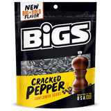 BIGS Sunflower Seeds, Cracked Pepper – 5.35 oz Family Resealable Bag for Game-Night Snacking