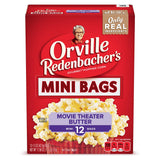 Orville Redenbacher's Movie Theater Butter Popcorn Mini Bags – Thoughtful Care Package Gift for Mom and Her Family, 12 Single-Serve Bags